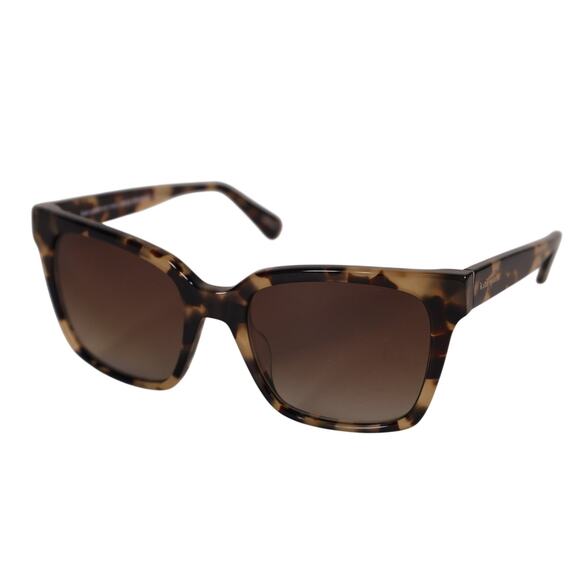 Kate Spade HARLOW Square Polarized Womens Sunglasses - Light Havana / Brown-NWT - Picture 2 of 9